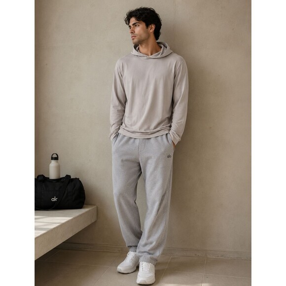 ALO Yoga Tops - Alo Yoga Conquer Reform Hooded Sweatshirt Size Mens XL Bone Soft Cozy Athletic